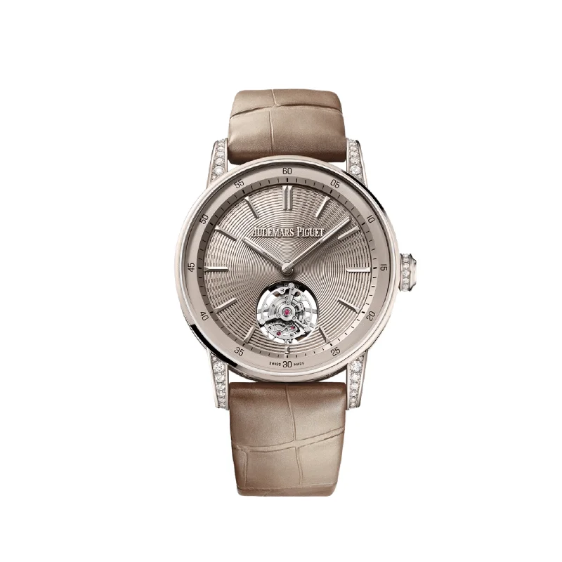 Men's Audemars Piguet Cushion Case Style Watches-Audemars Piguet Code 11.59 Selfwinding Flying Tourbillon 26665SG.ZZ.D209CR.01 Sand Gold Diamonds