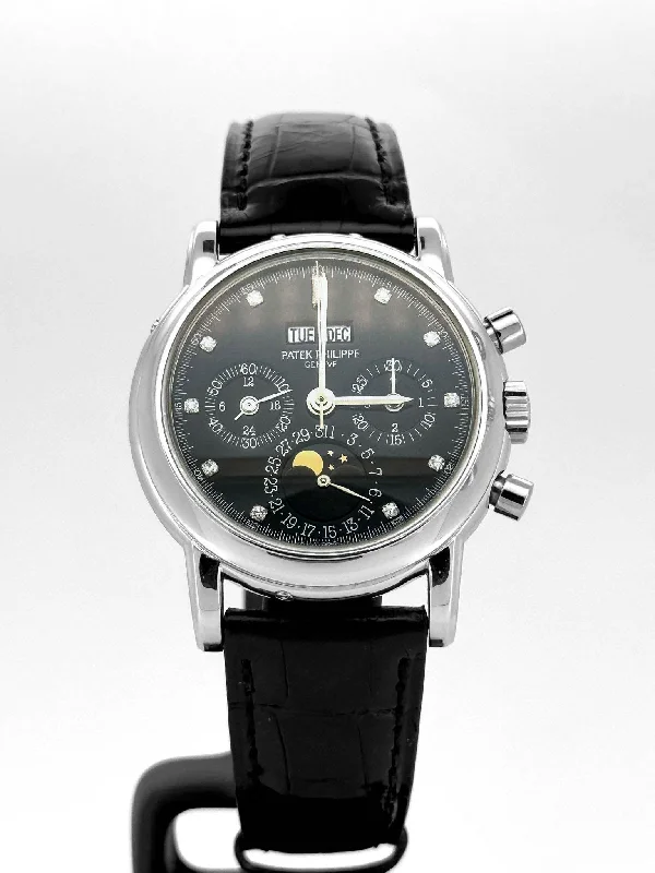 Men's Patek Philippe Watches for Sale-PERPETUAL CALENDAR 3970E CHRONOGRAPH BLACK DIAL (UNDATED)