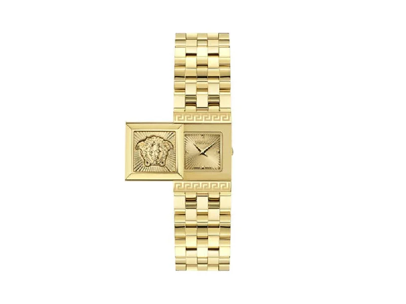 Men's Quartz Watches for Workouts-Versace Reveal Quartz Watch, PVD Gold, Golden, 18mm x 25 mm, VE0C00225