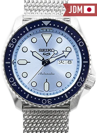 Men's Seiko Automatic Wind Watches-Seiko 5 Sports “Suits Style” Blue Ref. SBSA069