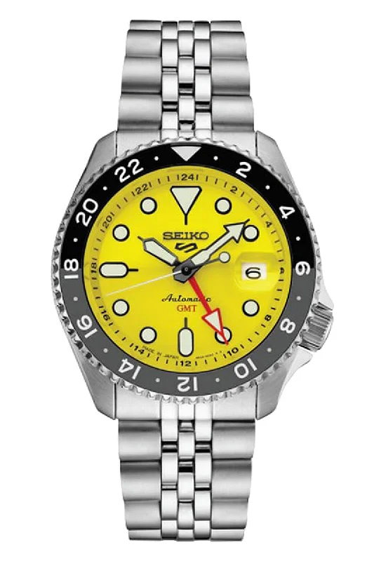Men's Thin Case Design Dress Watches for Slim Profile-Seiko 5 Sport SKX GMT SSK017