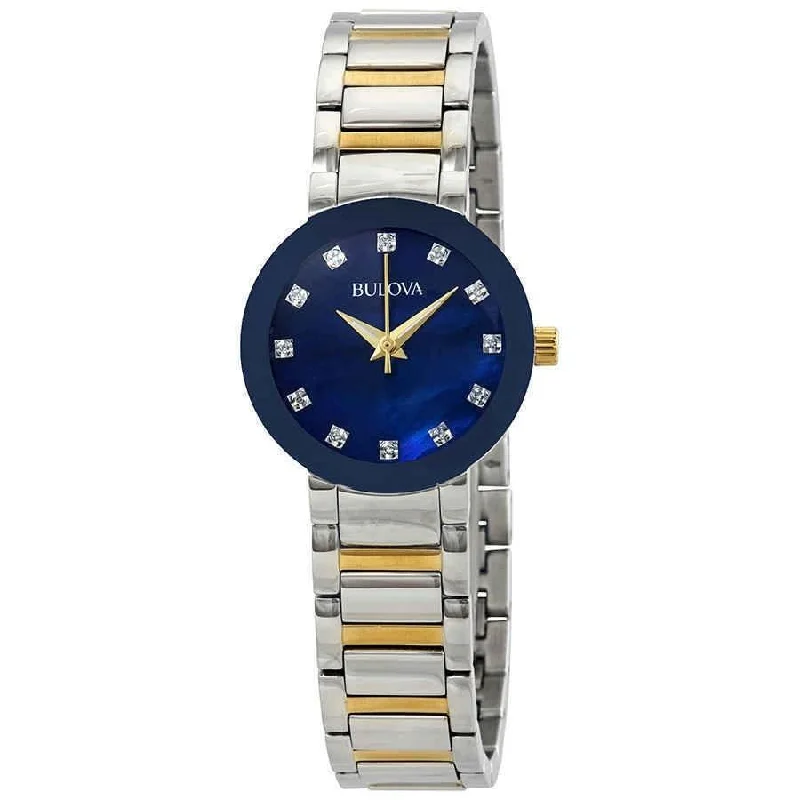 Women's Chronograph Watches with Tactical Design-Bulova Women's 98P157 Modern Two-Tone Stainless Steel Watch