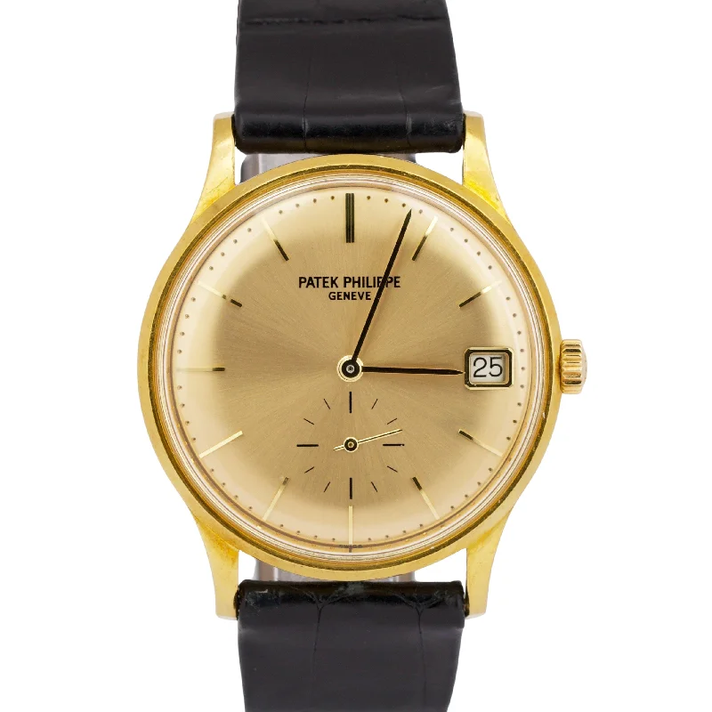 Patek Philippe Eco-Drive Style Watches for Women-SERVICED Patek Philippe Calatrava 18K Yellow Gold 33.5mm Automatic 3514 Watch