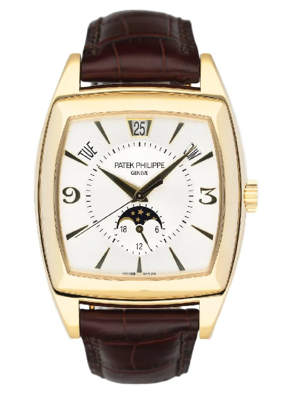 Men's Patek Philippe Watches with Aviation Theme-Patek Philippe Gondolo Calendario 5135J 18K Yellow Gold Mens Watch Box Papers