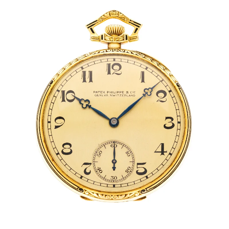 Men's Patek Philippe Watches with Luxury Materials-Patek Philippe Yellow Gold Pocket Watch