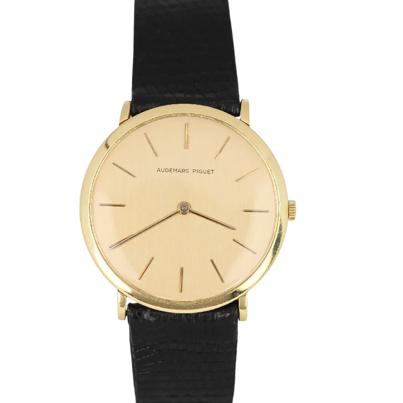 Audemars Piguet Thick Case Watches for Women-Audemars Piguet Calatrava Ultra Thin 18k Yellow Gold Champagne 5043 Watch