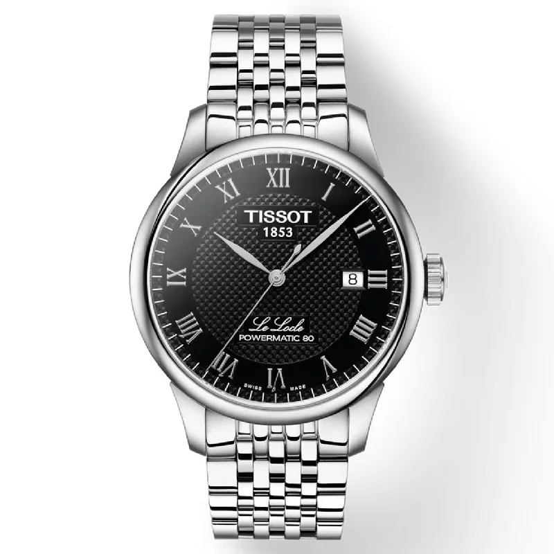 Women's Heritage Watches for Law Enforcement-Tissot T-Classic Black Dial Men 39.3mm