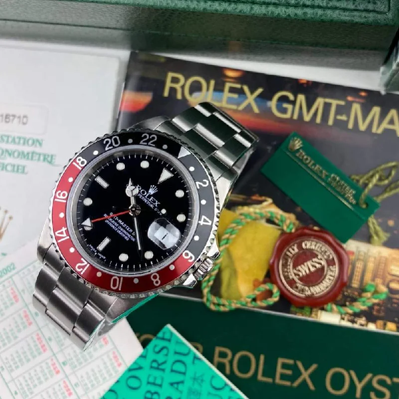 Women's Rolex Anniversary Design Watches-Rolex GMT Master II 16710 Coke (2002)