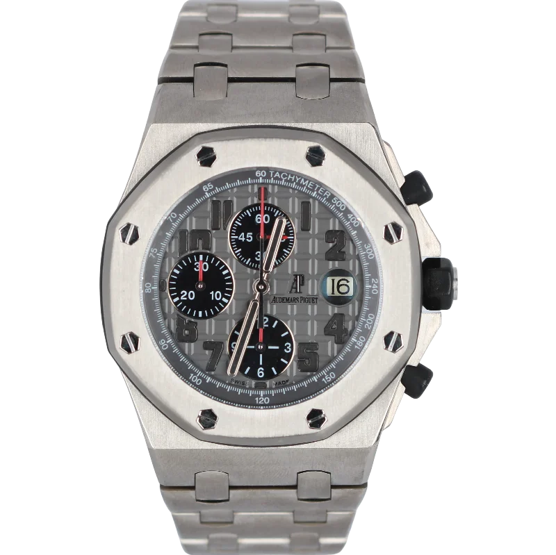 Women's Audemars Piguet Rectangular Case Style Watches-Audemars Piguet Royal Oak Offshore Gray Titanium 42mm 26170TI.OO.1000TI.01 Watch