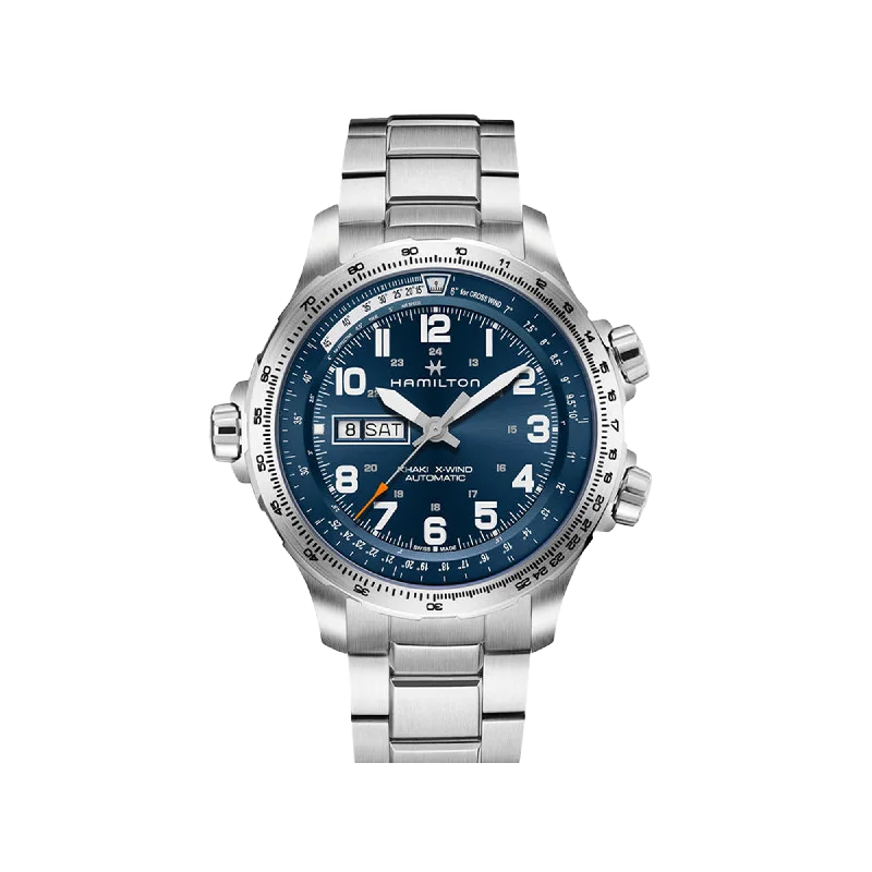Women's Pilot Watches with Hygrometer Feature-Hamilton Khaki Aviation X-Wind Day Date Auto