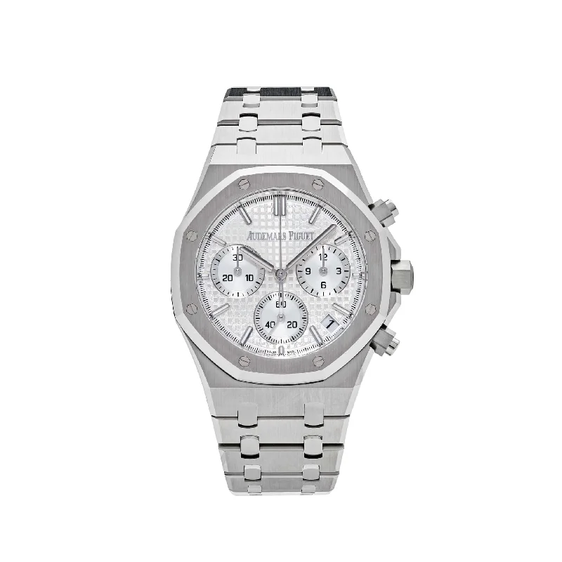 Men's Audemars Piguet Small Size Style Watches-Audemars Piguet Royal Oak 26240ST.OO.1320ST.03 Selfwinding Chronograph '50th Anniversary' Stainless Steel White Dial
