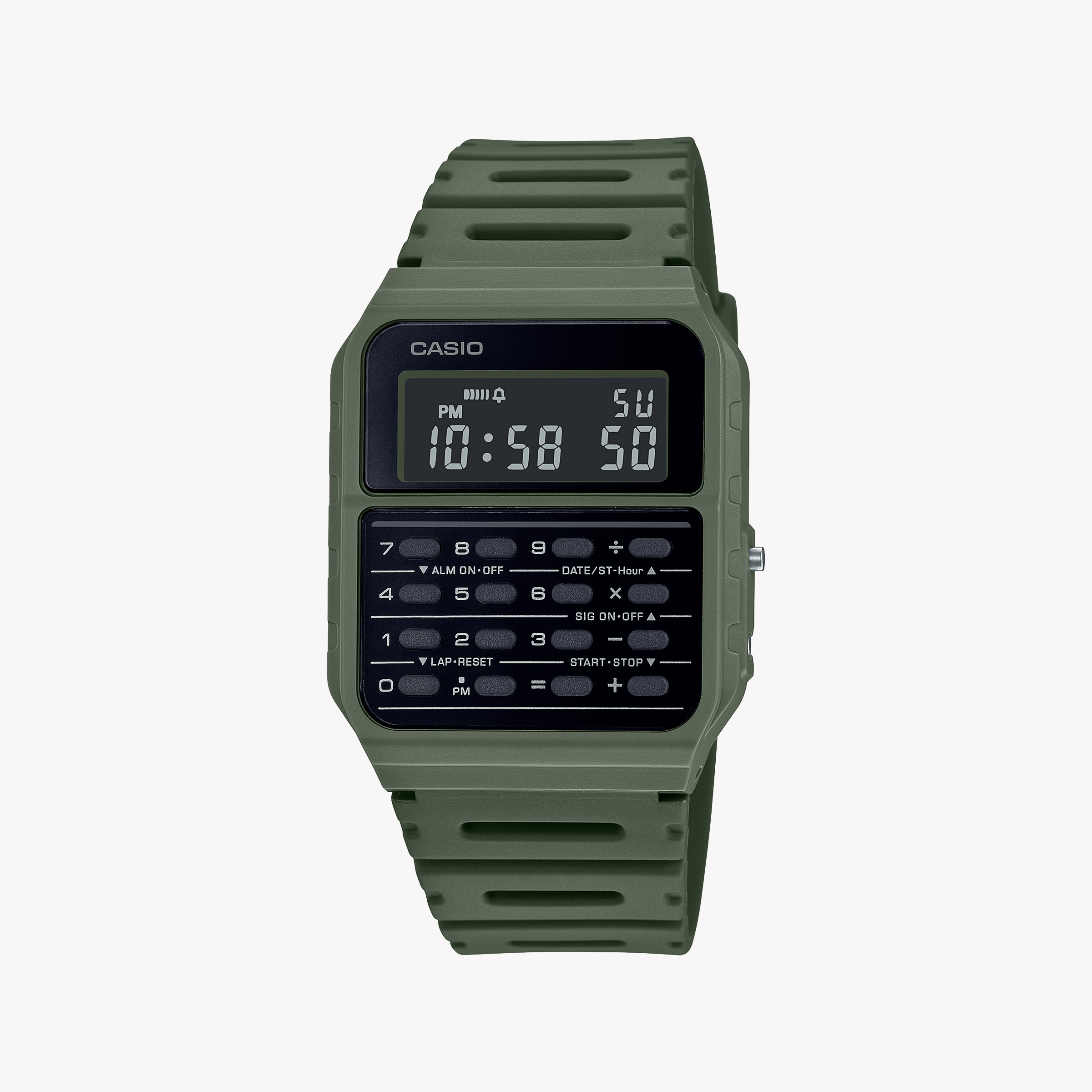 Men's Digital Watches for Humidity Monitoring-Casio Men's Green Resin Watch, Digital | CA-53WF-3BDF