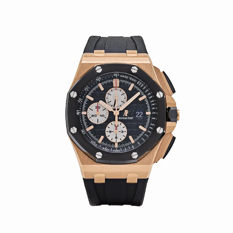 Men's Audemars Piguet Office Wear Design Watches-Audemars Piguet Royal Oak Offshore Chronograph 26401RO.OO.A002CA.01 Rose Gold Black Dial (2014)