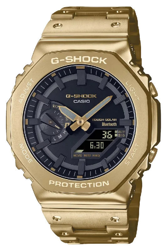 Men's Casual Wear Dress Watches for Weekend Brunch-G-Shock Full Metal 'CasiOak' Connected GM-B2100GD-9A