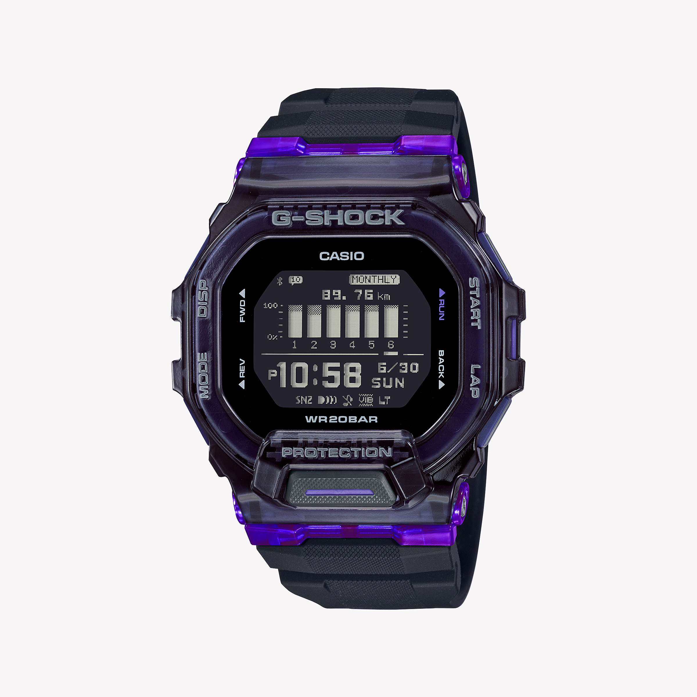 Men's Digital Watches with Advanced Navigation-G-SHOCK Men's Black Resin Watch, Digital Display | GBD-200SM-1A6DR