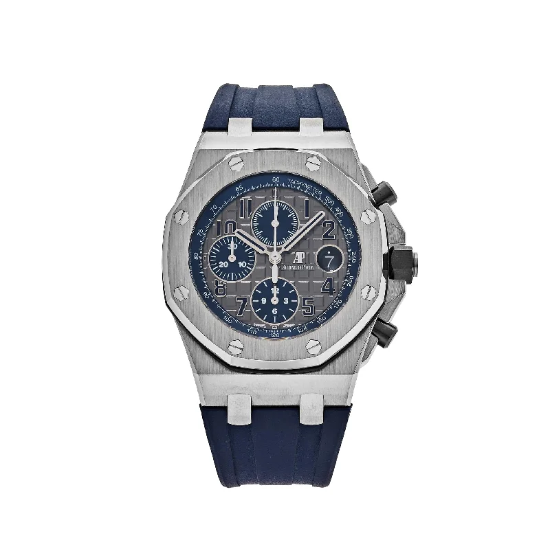 Men's Audemars Piguet Asian Made Style Watches-Audemars Piguet Royal Oak Offshore 26474TI.OO.1000TI.01 Chronograph 'QEII Cup' Titanium Grey Dial Limited Edition (2019)