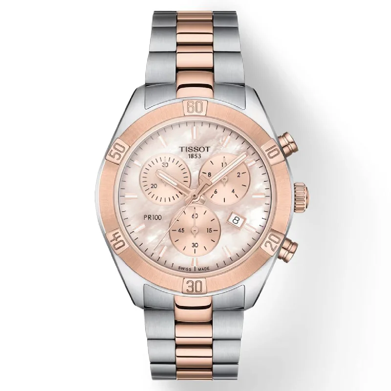 Women's Heritage Watches for Weather Monitoring-Tissot T-Classic White Mother-Of-Pearl Dial Women 38mm
