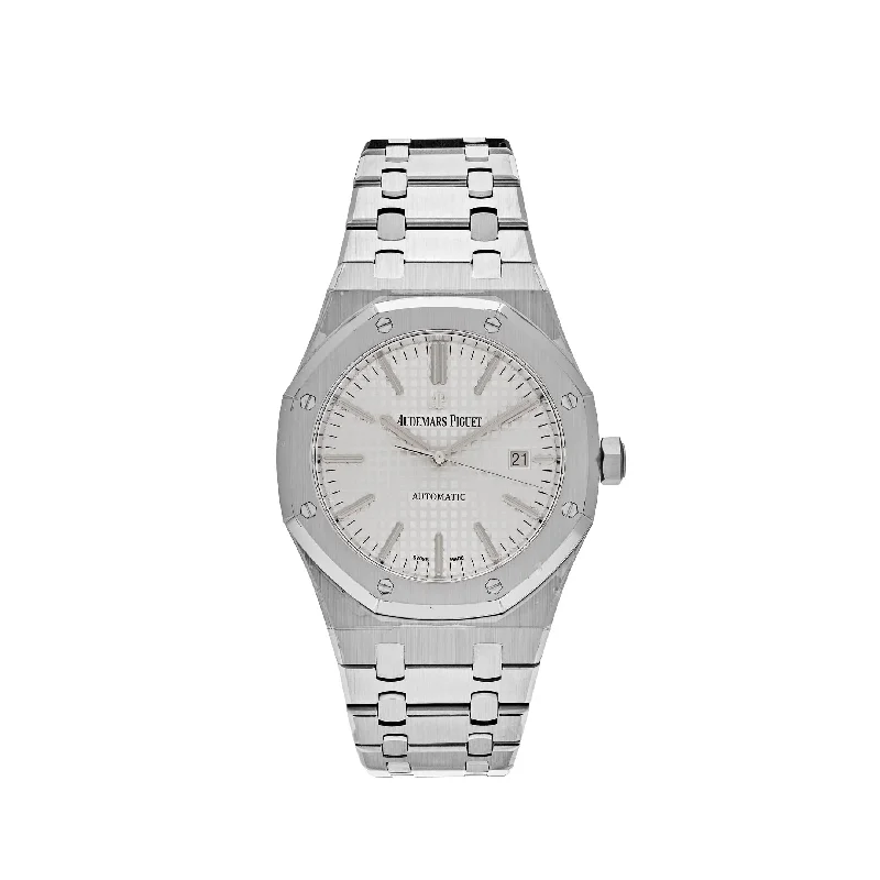 Men's Audemars Piguet Digital Design Watches-Audemars Piguet Royal Oak Selfwinding 15400ST.OO.1220ST.02 White Dial