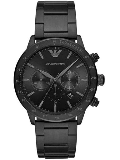 Men's Chronograph Watches for Temperature Monitoring-Emporio Armani Mario Analog Black Dial Men'S Watch