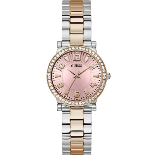 Women's Pilot Watches with Vintage Inspiration-Guess Fawn Pink Dial Women 32mm GW0686L4