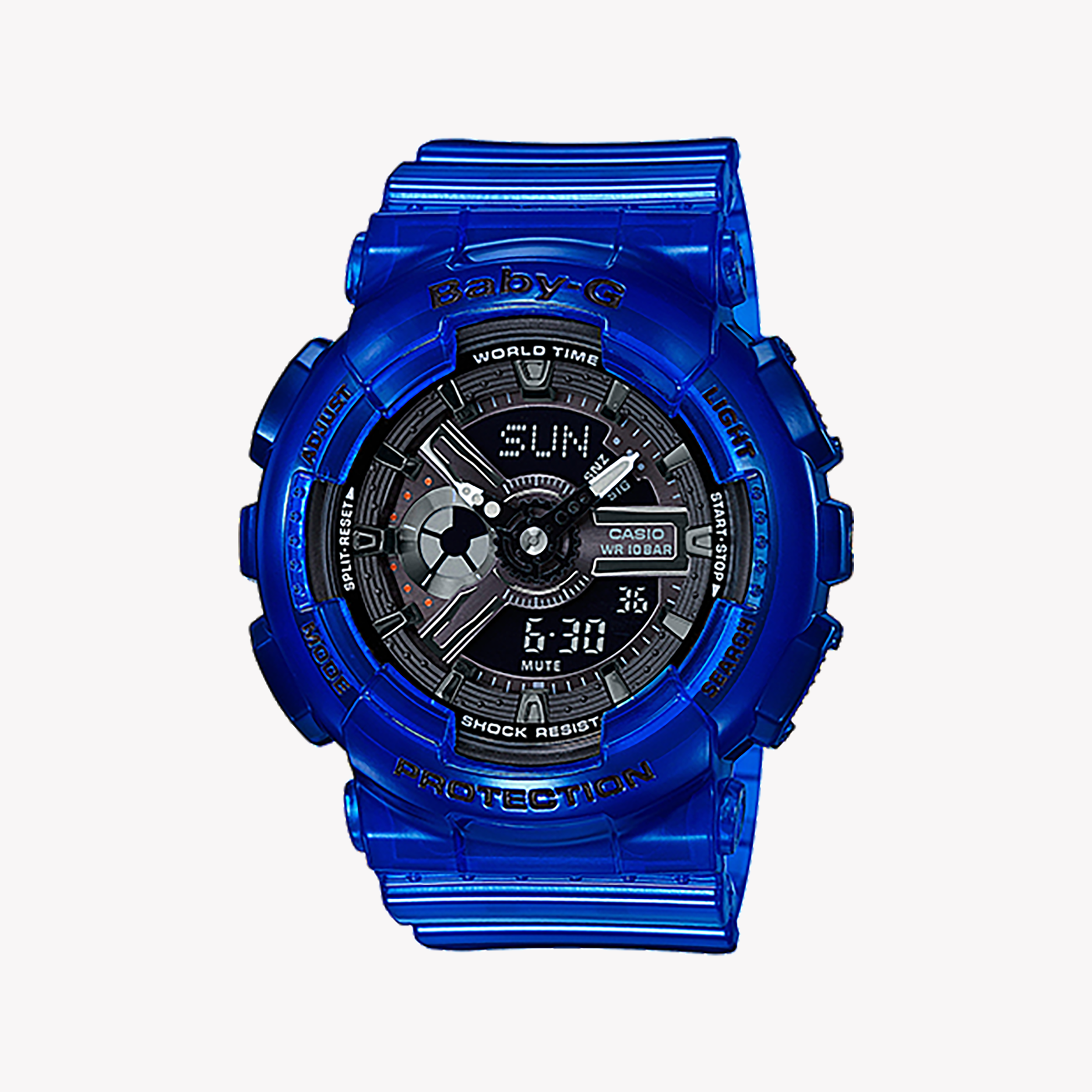 Men's Digital Watches with Morse Code Feature-BA-110CR-2ADR BABY-G ADVENTURIST - VIBRANT BLUE STYLISH WOMEN'S WATCH WITH RUGGED FUNCTIONALITY