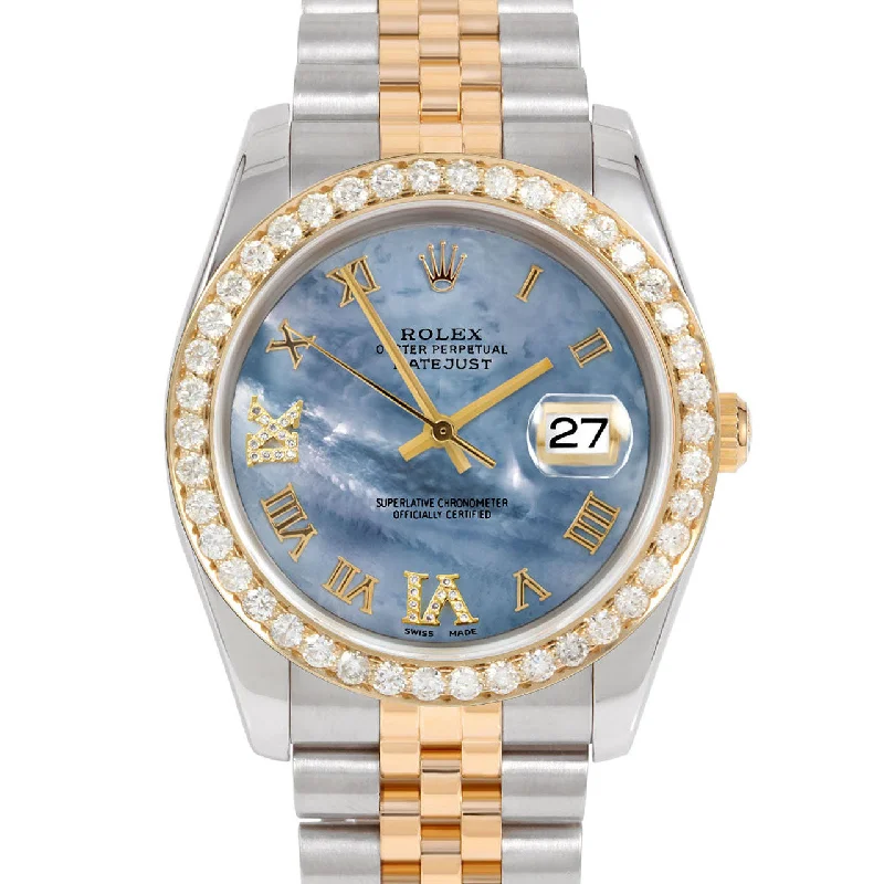 men's Rolex watches with ruby bezel -​Rolex Datejust 36mm | 116233-BLMOP-RDR69-25CT-JBL