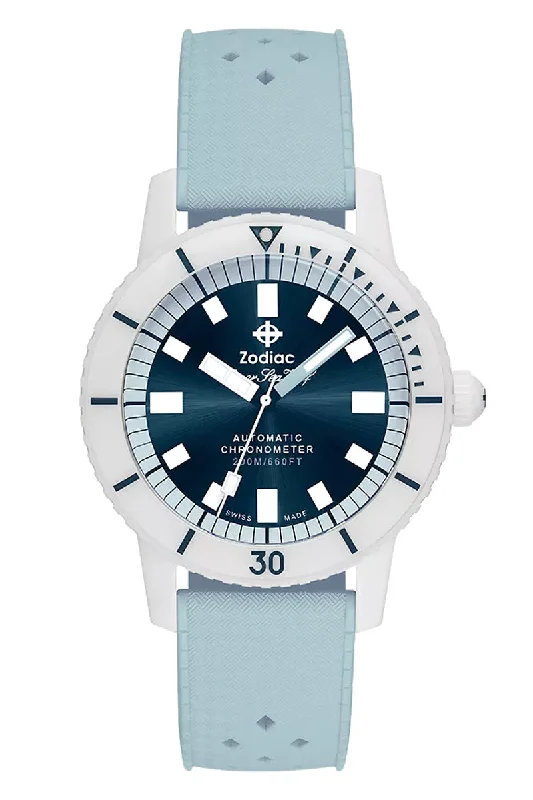 Men's Valentine's Day Dress Watches for Couples-Zodiac Super Sea Wolf Ceramic Compression Automatic ZO9590