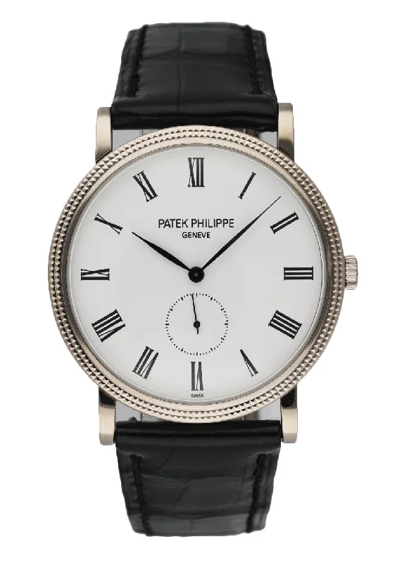 Men's Patek Philippe Watches for UV Protection-Patek Philippe Calatrava 5119G 18K White Gold Men's Watch Box & Papers