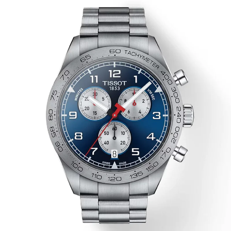 Women's Heritage Watches with Hygrometer Feature-Tissot T-Sport PRS 516 Blue Dial Men 45mm