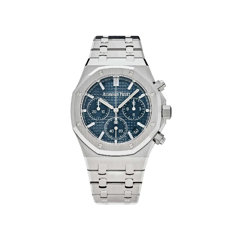 Men's Audemars Piguet Square Case Watches-Audemars Piguet Royal Oak 26240ST.OO.1320ST.05 Selfwinding Chronograph Steel Blue Dial (2023)