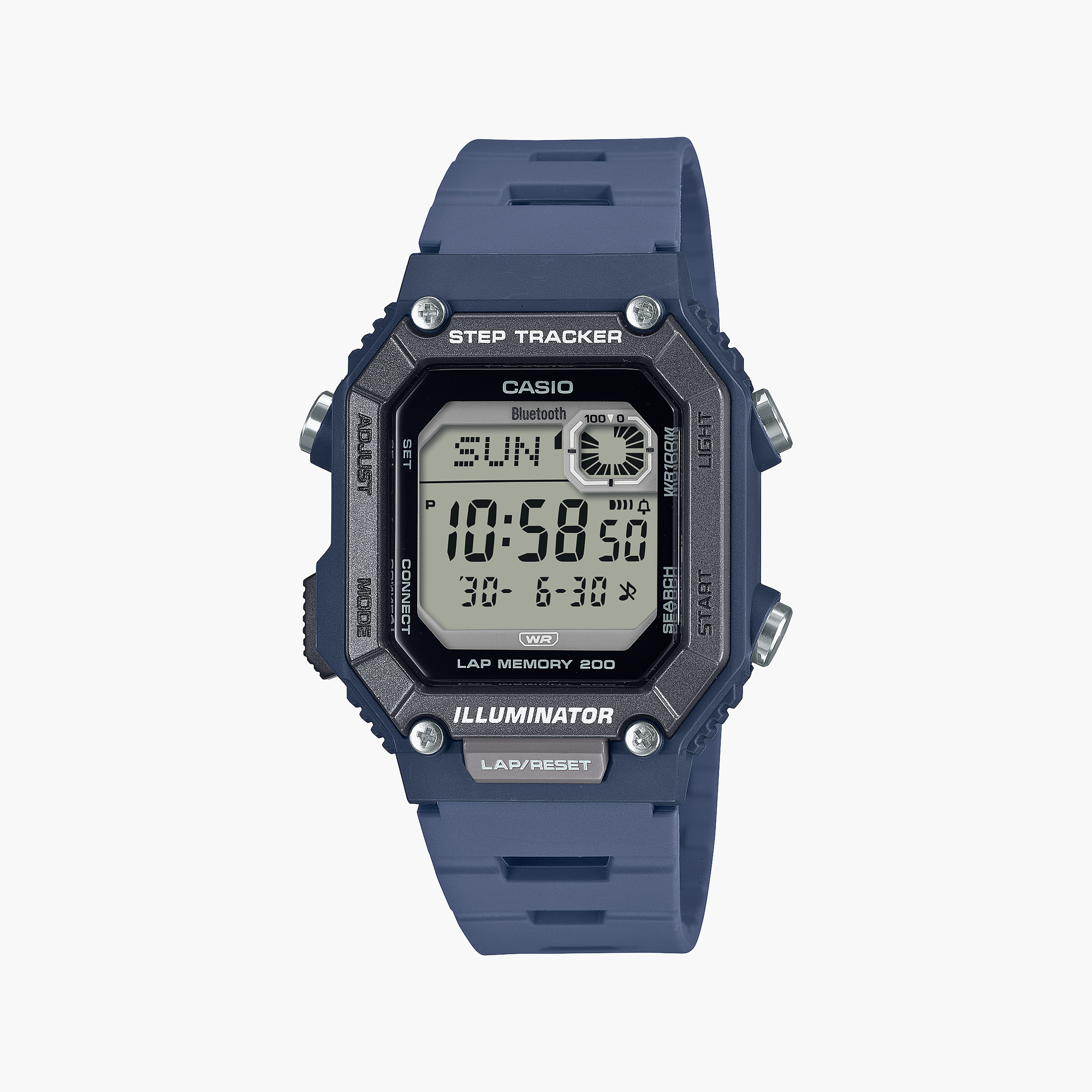 Men's Digital Watches for Collectors-Casio Men's Blue Silicone Watch, Digital | WS-B1000-2AVEF