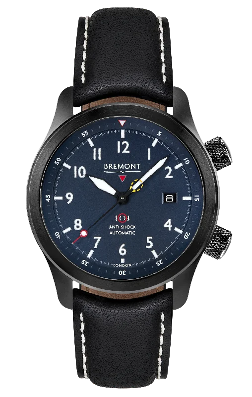 Men's Military Watches for Intelligence Gathering-MBII Custom DLC, Blue Dial with Dark Blue Barrel & Closed Case Back