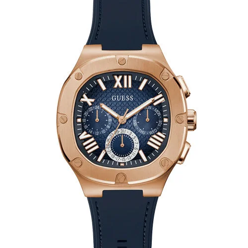 Women's Pilot Watches with Tactical Design-Guess Headline Navy Dial Men 42mm GW0571G2