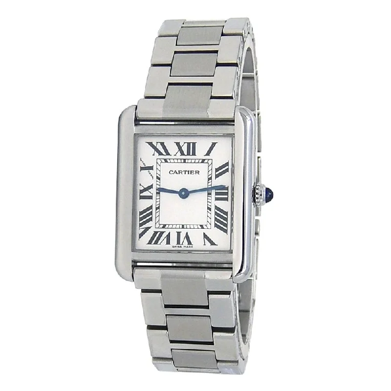 Women's Chronograph Watches for Temperature Monitoring-Cartier Women's W5200013 Tank Solo Stainless Steel Watch
