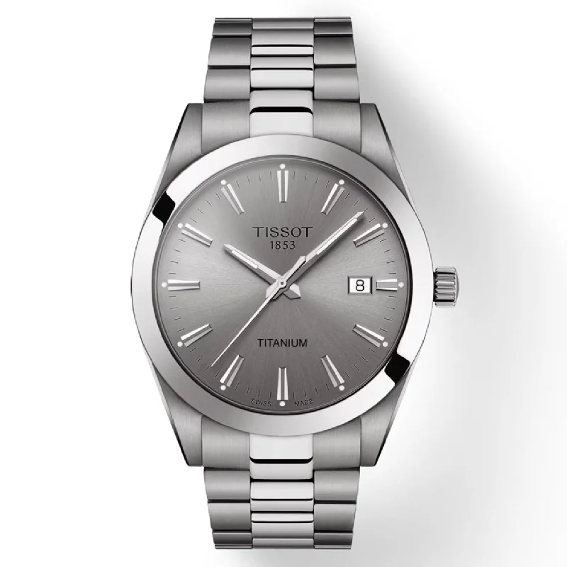 Women's Heritage Watches with Laser Engraving-Tissot T-Classic Grey Dial Men 40mm