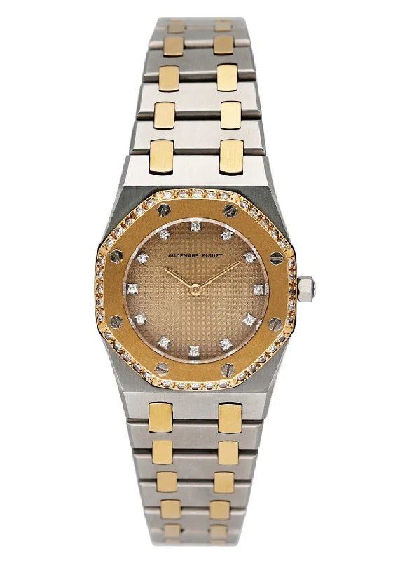 Men's Audemars Piguet Stylish Design Watches-Audemars Piguet Royal Oak Diamond Two-Tone Ladies Watch