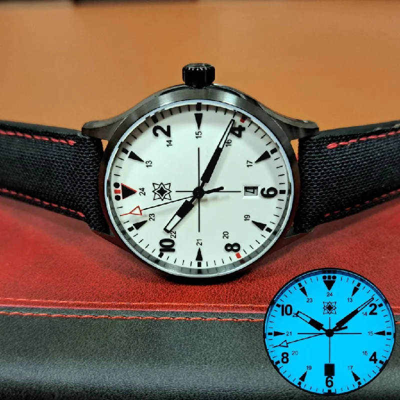 Women's Military Watches for Sale-Second Hour Sattelberg Beacon (Full Reverse Lume)