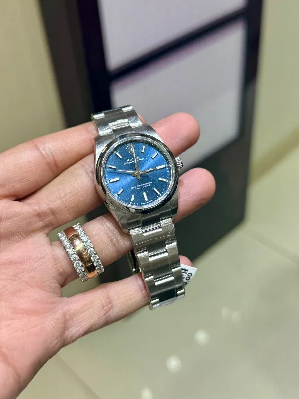men's Rolex watches with Roman numerals -​Rolex Oyster Perpetual 34mm 124200 2021