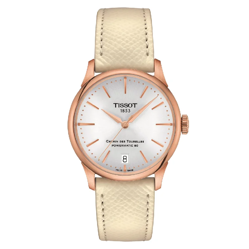 Women's Heritage Watches for Birthday Gifts-Tissot T-Classic Silver Dial Women 34mm