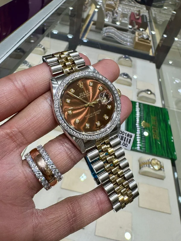 Luxury men's Rolex watches suitable for formal occasions -Rolex Datejust | Two Tone 18k/Stainless Steel | 36 mm 16013