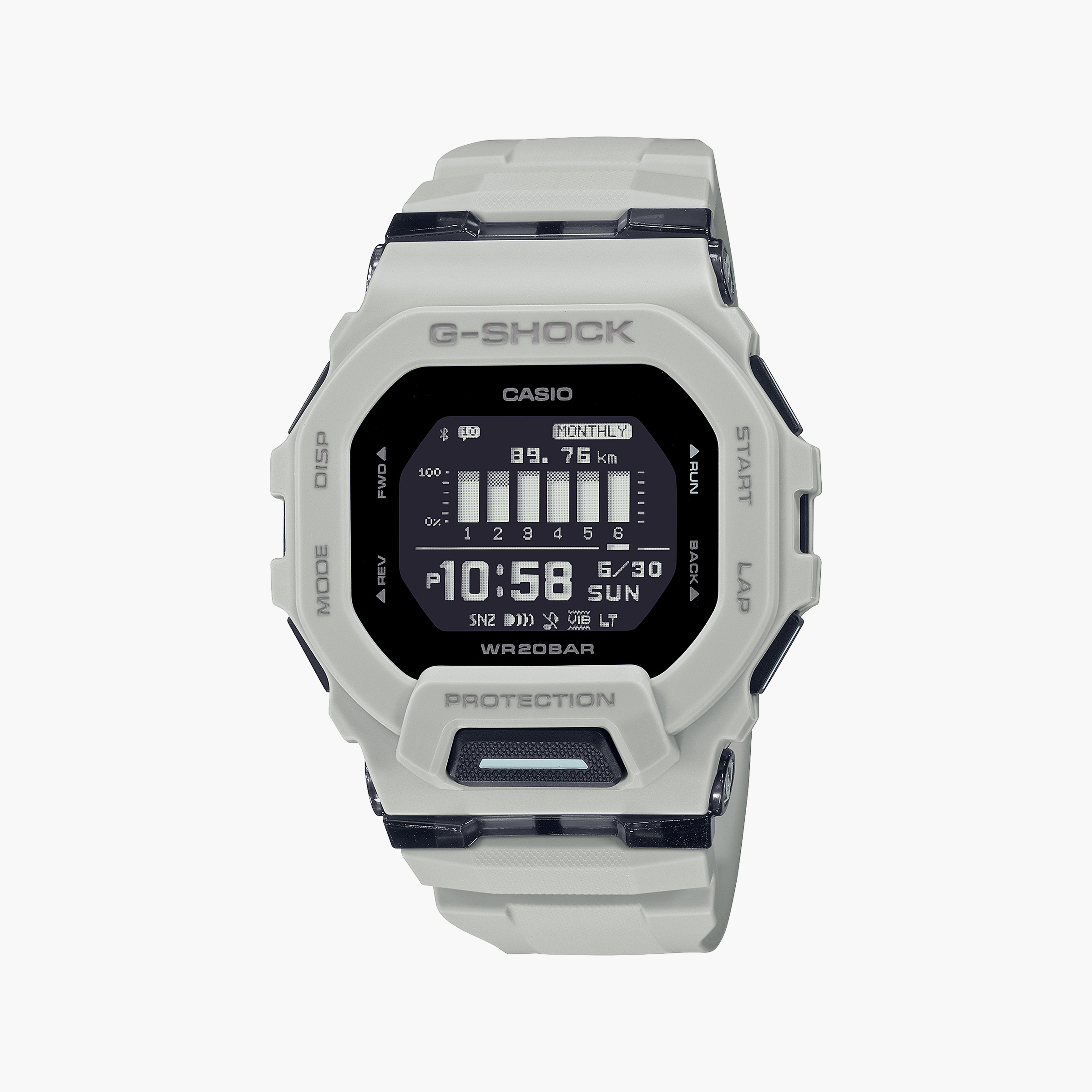 Men's Digital Watches with Tactical Design-Casio G-SHOCK Men's White Resin Watch, Digital | GBD-200UU-9ER