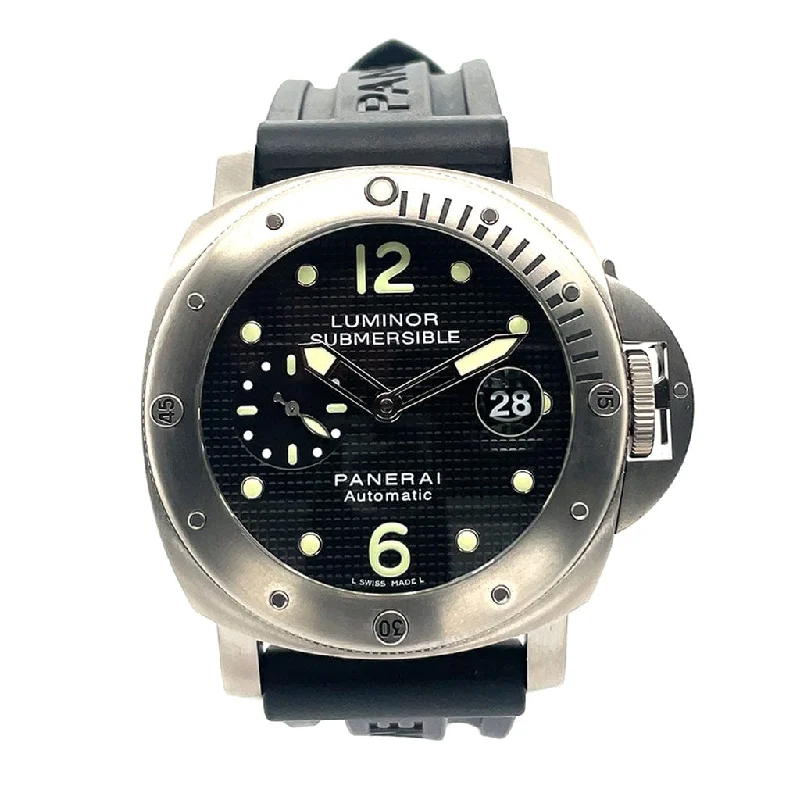 Women's Military Watches with Morse Code Feature-Panerai Luminor Submersible PAM00025 - Certified Pre-Owned