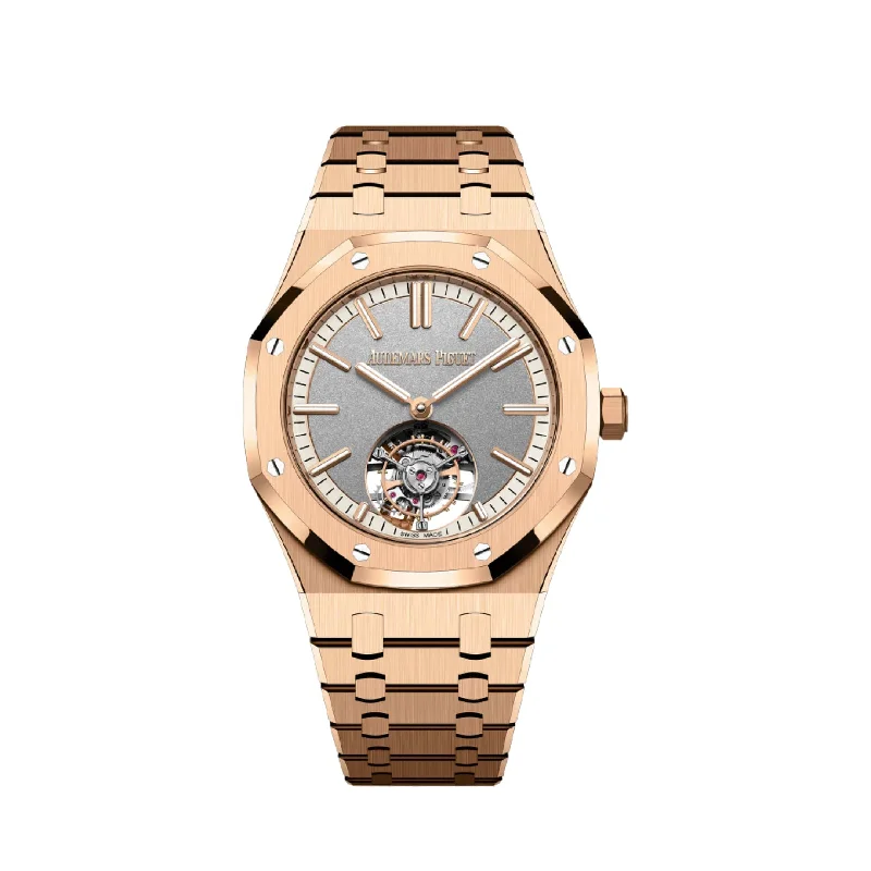 Men's Audemars Piguet Holiday Season Watches-Audemars Piguet Royal Oak 26730OR.OO.1320OR.05 Selfwinding Flying Tourbillon Rose Gold Grey Dial (2024)