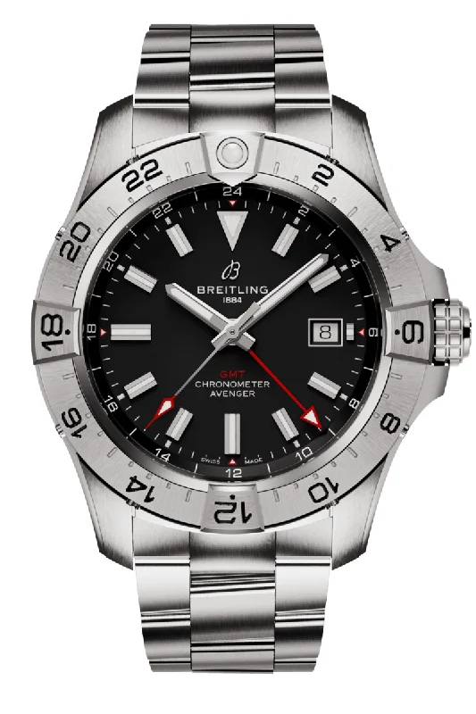 Men's Night Out Style Dress Watches for Date Nights-Breitling Avenger Automatic GMT 44 A32320101B1A1