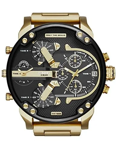 Chronograph Watches for Men Online-Diesel Mr Daddy 2 Gold Multi-Function Watch - Dz7333I
