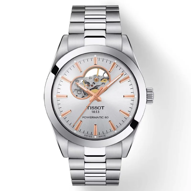 Women's Heritage Watches with Dual Time Zones-Tissot T-Classic Silver Dial Men 40mm