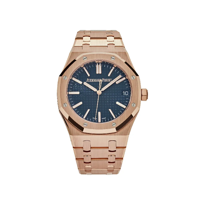 Men's Audemars Piguet Holiday Season Design Watches-Audemars Piguet Royal Oak Selfwinding 15510OR.OO.1320OR.03 Rose Gold Blue Dial (2024)