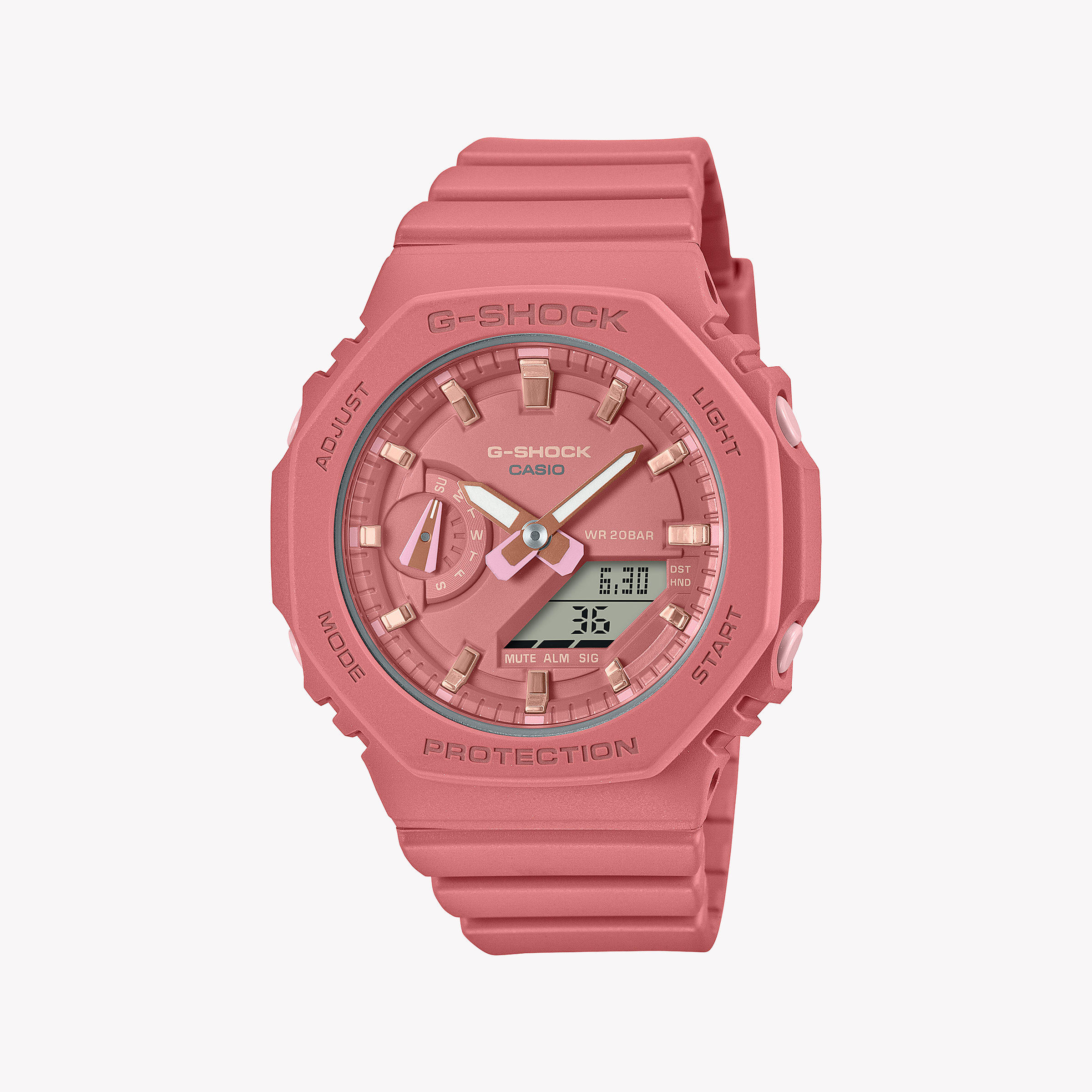 Men's Digital Watches with Heart Rate Monitoring-G-SHOCK Women's Pink Resin Watch, Digital Dial | GMA-S2100-4A2DR