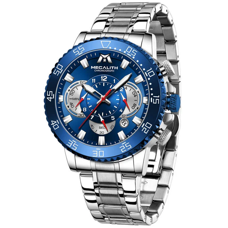 Men's Chronograph Watches for Modern Aviation-8226M | Quartz Men Watch | Stainless Steel Band