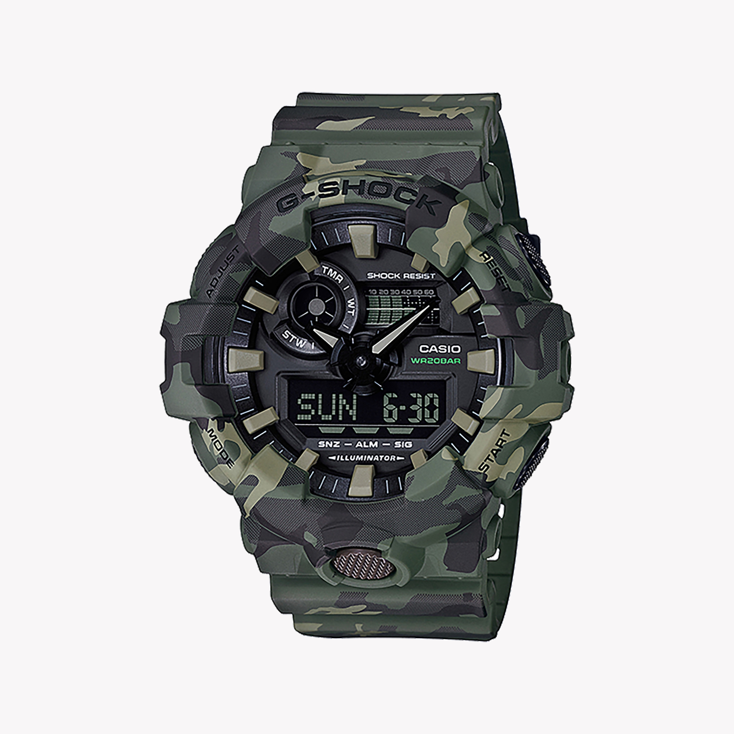 Men's Digital Watches for Weather Monitoring-CASIO G-SHOCK GA-700CM-3ADR ADVENTURE SPIRIT - BOLD GREEN MEN'S WATCH